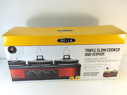 Bella 13698M 1.5 Qt. Triple Slow Cooker, Red